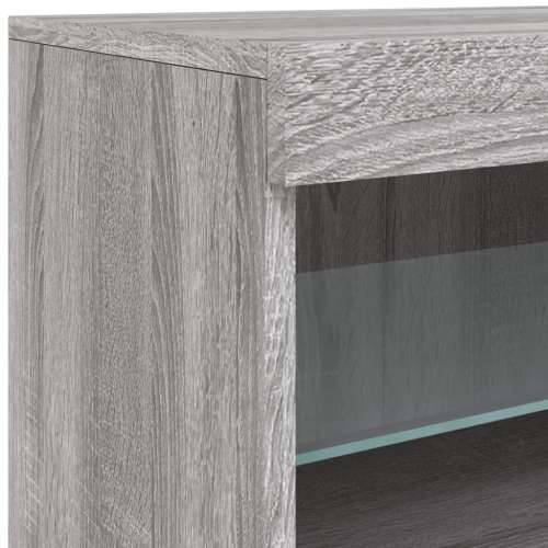 Komoda s LED svjetlima boja sivog hrasta 181,5x37x67 cm - Sivi hrast sonoma 1 Cijena