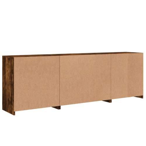 Komoda s LED svjetlima boja dimljenog hrasta 202x37x67 cm - Dimljeni hrast 1 Cijena