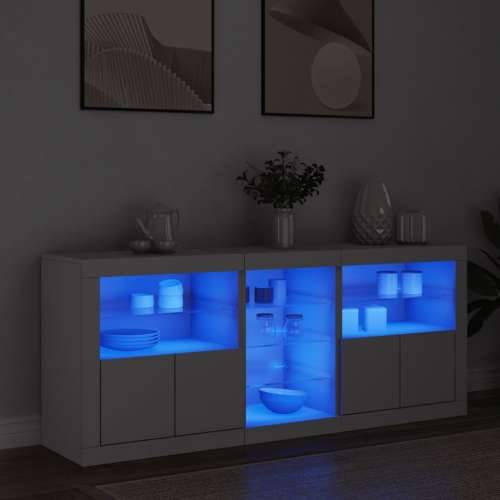 Komoda s LED svjetlima bijela 162 x 37 x 67 cm - Bijela 1 Cijena