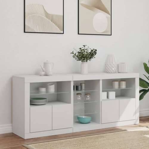 Komoda s LED svjetlima bijela 162 x 37 x 67 cm - Bijela 1 Cijena