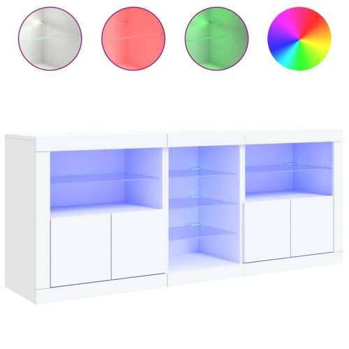 Komoda s LED svjetlima bijela 162 x 37 x 67 cm - Bijela 1 Cijena