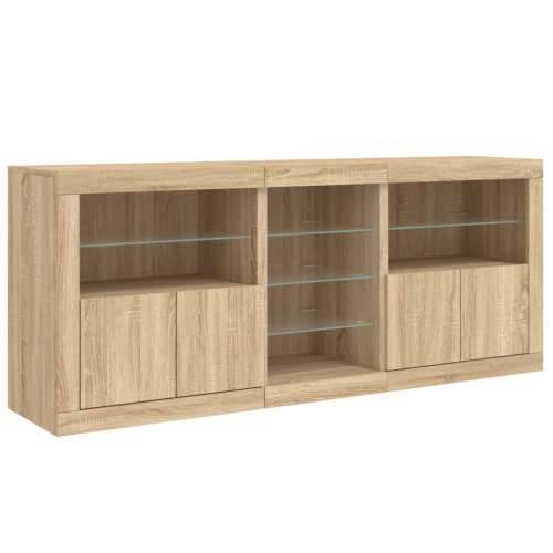 Komoda s LED svjetlima boja hrasta sonome 181,5x37x67 cm - sonoma hrast 1 Cijena