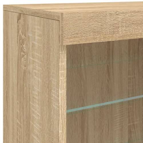 Komoda s LED svjetlima boja hrasta sonome 181,5x37x67 cm - sonoma hrast 1 Cijena