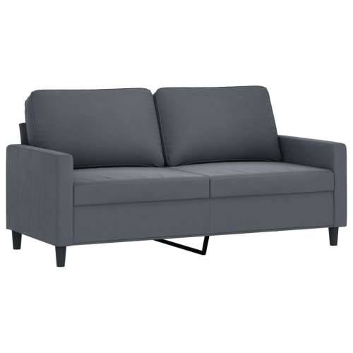 2-dijelni set sofa s jastucima tamnosivi baršunasti Tamno siva s jastučićima Cijena