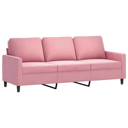 2-dijelni set sofa s jastucima ružičasti baršunasti - Ružičasta s jastučićima Cijena