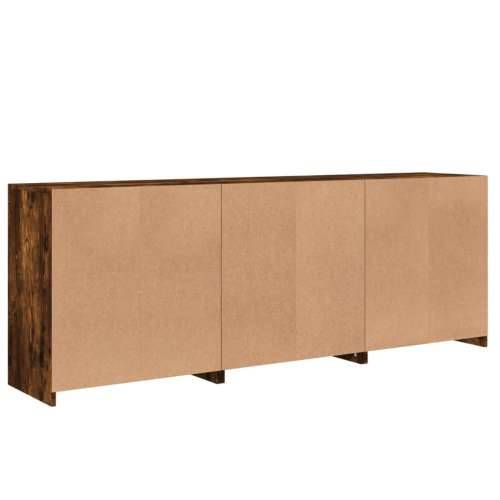 Komoda s LED svjetlima boja dimljenog hrasta 181,5x37x67 cm - Dimljeni hrast 1 Cijena