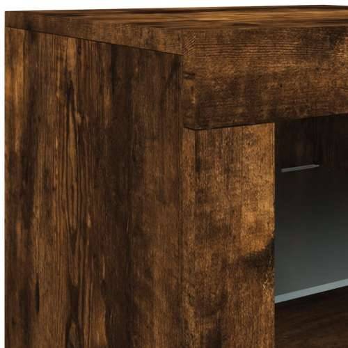 Komoda s LED svjetlima boja dimljenog hrasta 181,5x37x67 cm - Dimljeni hrast 1 Cijena