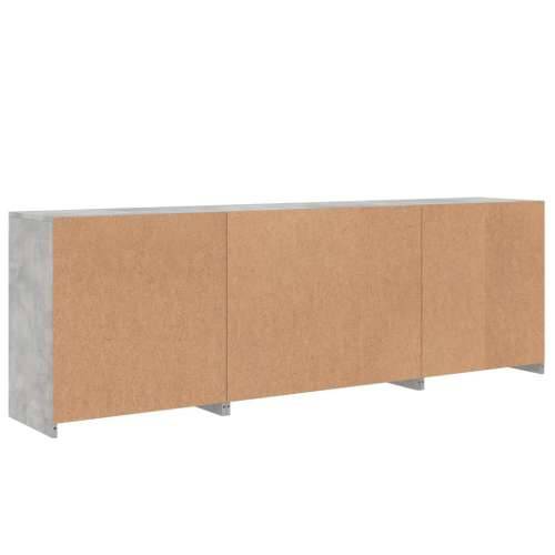 Komoda s LED svjetlima siva boja betona 202x37x67 cm - Beton siva 1 Cijena