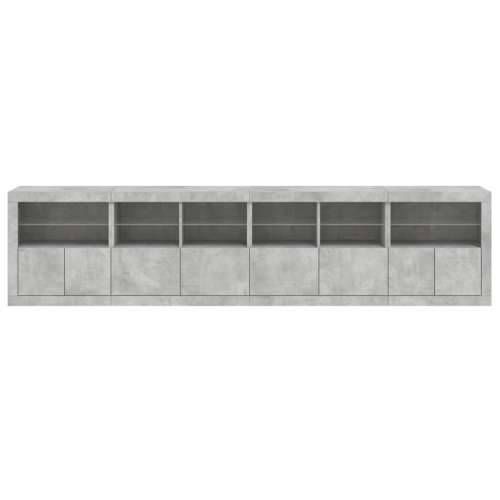 Komoda s LED svjetlima siva boja betona 283x37x67 cm - Beton siva 1 Cijena
