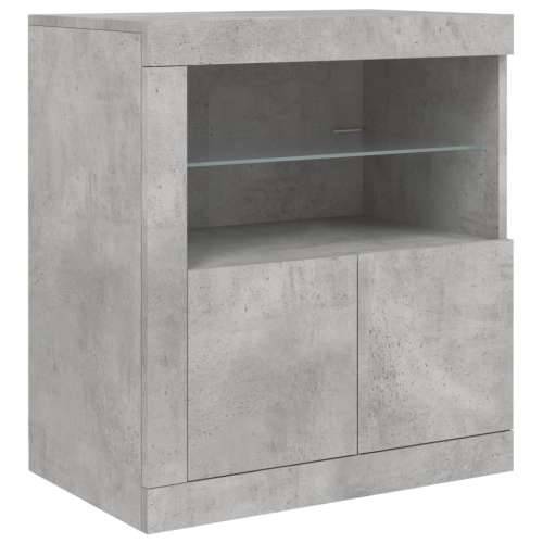 Komoda s LED svjetlima siva boja betona 283x37x67 cm - Beton siva 1 Cijena