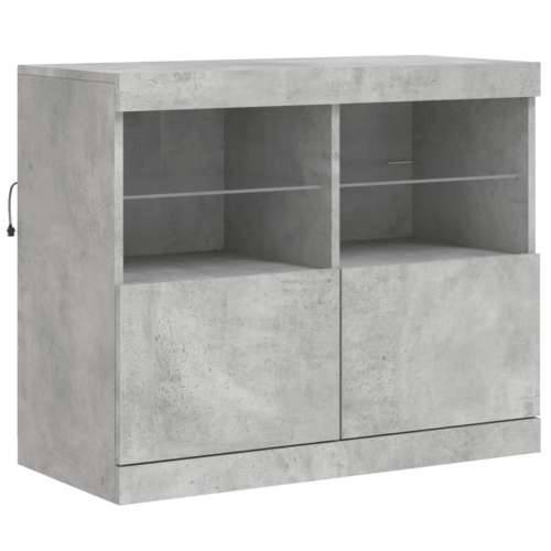 Komoda s LED svjetlima siva boja betona 283x37x67 cm - Beton siva 1 Cijena