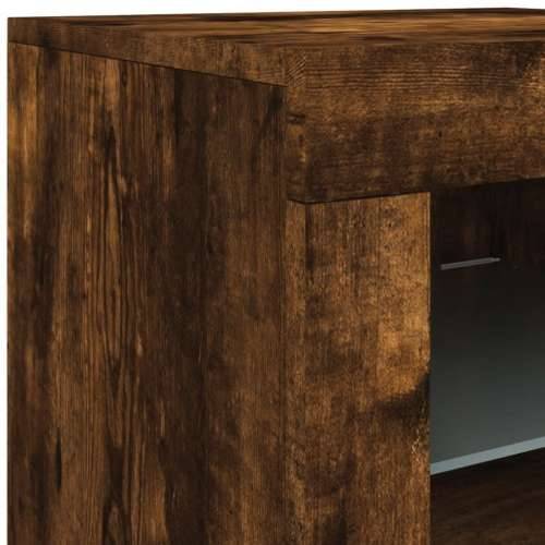 Komoda s LED svjetlima boja dimljenog hrasta 283x37x67 cm - Dimljeni hrast 1 Cijena