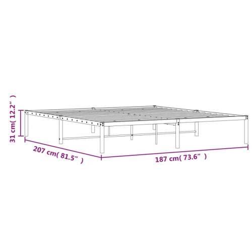 Metalni okvir za krevet bijeli 180x200 cm - Bijela 180 x 200 cm Cijena