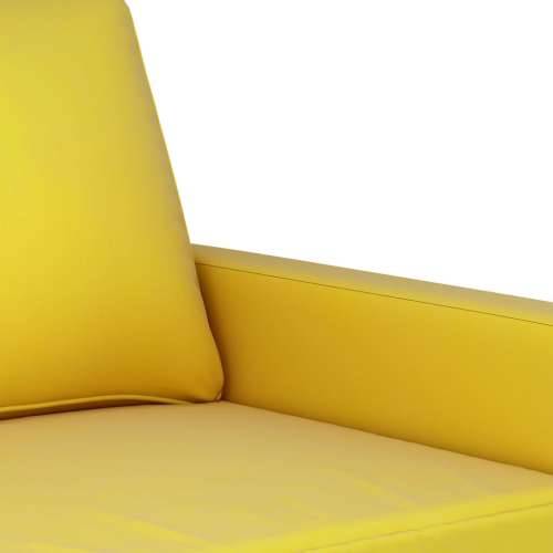 2-dijelni set sofa s jastucima žuti baršunasti Žuta s jastučićima Cijena