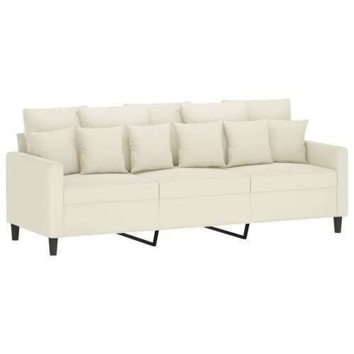 2-dijelni set sofa s jastucima krem baršunasti Krema s jastučićima Cijena