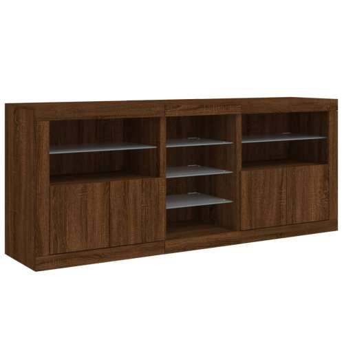 Komoda s LED svjetlima boja smeđeg hrasta 181,5x37x67 cm - Smeđi hrast 1 Cijena