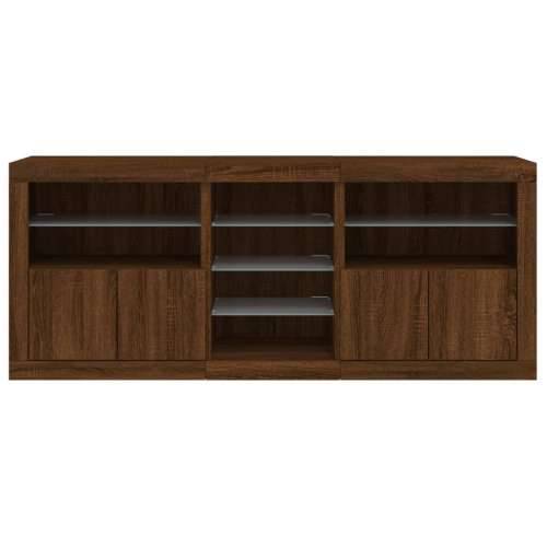 Komoda s LED svjetlima boja smeđeg hrasta 181,5x37x67 cm - Smeđi hrast 1 Cijena