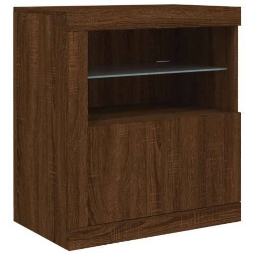 Komoda s LED svjetlima boja smeđeg hrasta 181,5x37x67 cm - Smeđi hrast 1 Cijena