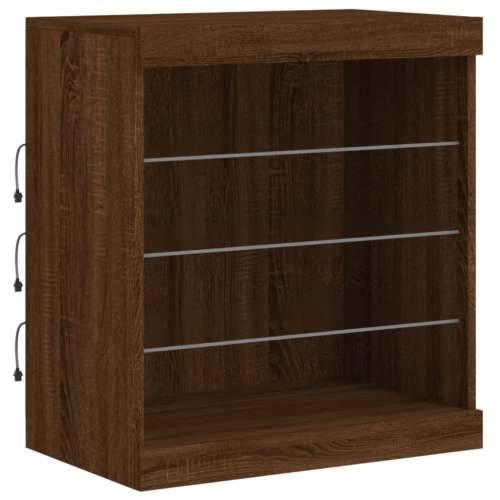 Komoda s LED svjetlima boja smeđeg hrasta 181,5x37x67 cm - Smeđi hrast 1 Cijena