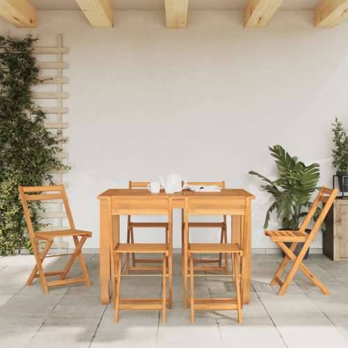 Sklopive bistro stolice 6 kom masivno bagremovo drvo 6 Cijena