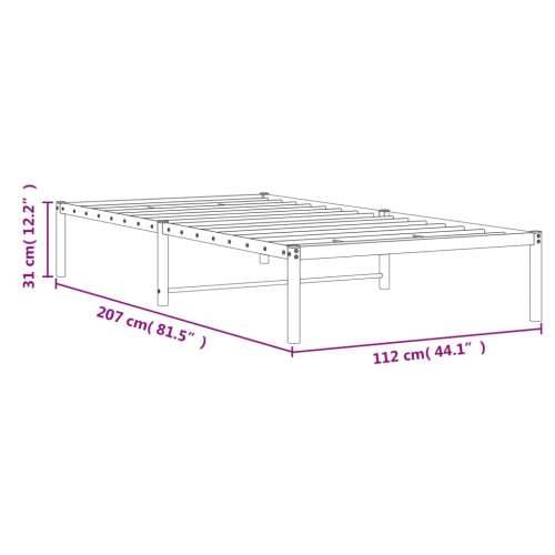 Metalni okvir za krevet crni 107x203 cm - Crna 107 x 203 cm Cijena