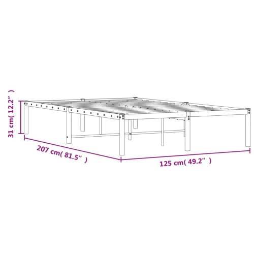 Metalni okvir za krevet crni 120x200 cm Crna 120 x 200 cm Cijena