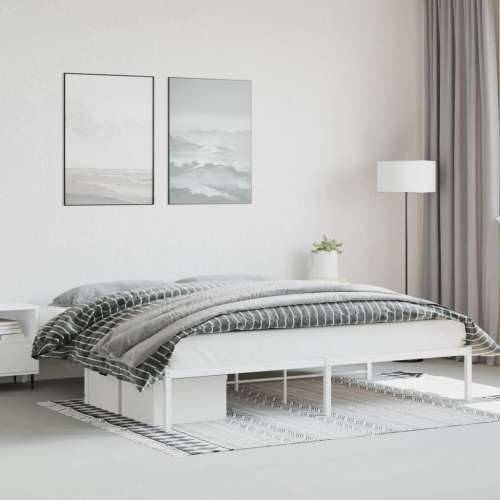 Metalni okvir za krevet bijeli 193x203 cm - Bijela 193 x 203 cm Cijena