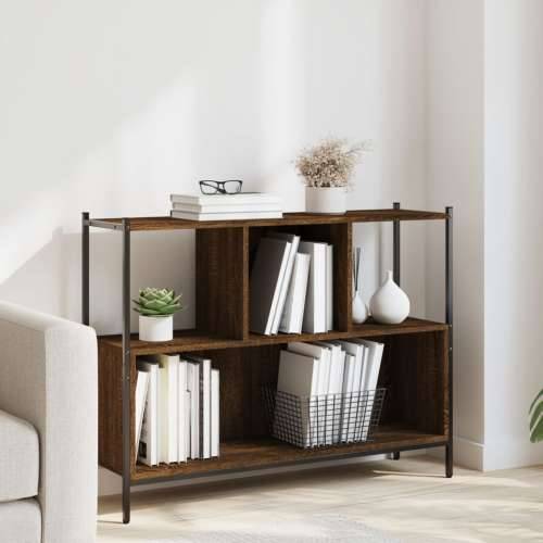 Regal za knjige boja hrasta 102x28x77,5cm od konstruiranog drva - Smeđi hrast 1 Cijena