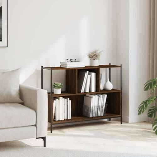 Regal za knjige boja hrasta 102x28x77,5cm od konstruiranog drva - Smeđi hrast 1 Cijena