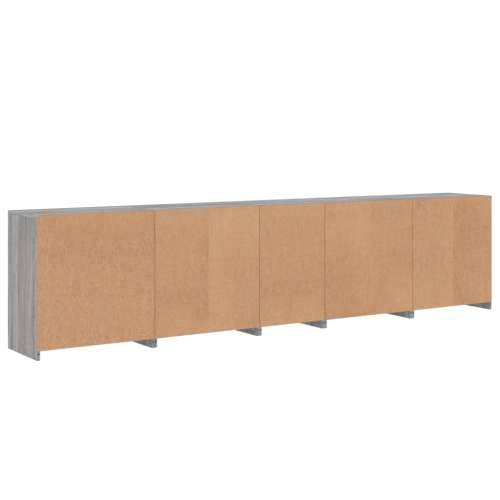 Komoda s LED svjetlima boja sivog hrasta 283x37x67 cm - Sivi hrast sonoma 1 Cijena