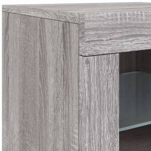 Komoda s LED svjetlima boja sivog hrasta 283x37x67 cm - Sivi hrast sonoma 1 Cijena