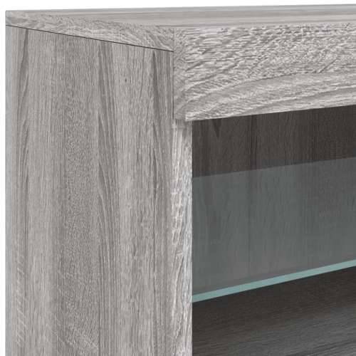 Komoda s LED svjetlima boja sivog hrasta 283x37x67 cm - Sivi hrast sonoma 1 Cijena