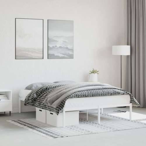 Metalni okvir za krevet bijeli 140 x 190 cm - Bijela 140 x 190 cm Cijena