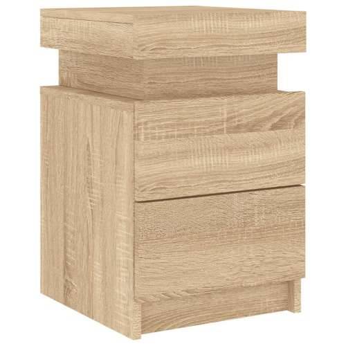 Noćni ormarić s LED svjetlima boja hrasta sonome 35x39x55 cm - sonoma hrast 1 Cijena