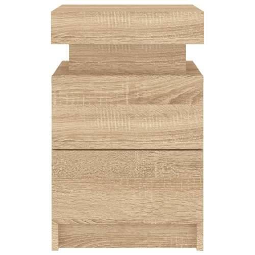 Noćni ormarić s LED svjetlima boja hrasta sonome 35x39x55 cm - sonoma hrast 1 Cijena