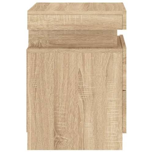 Noćni ormarić s LED svjetlima boja hrasta sonome 35x39x55 cm - sonoma hrast 1 Cijena