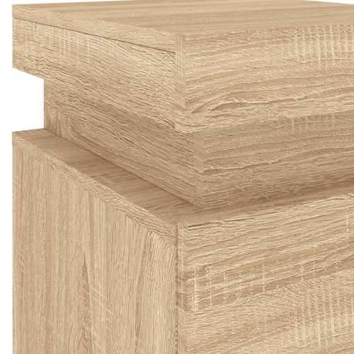 Noćni ormarić s LED svjetlima boja hrasta sonome 35x39x55 cm - sonoma hrast 1 Cijena