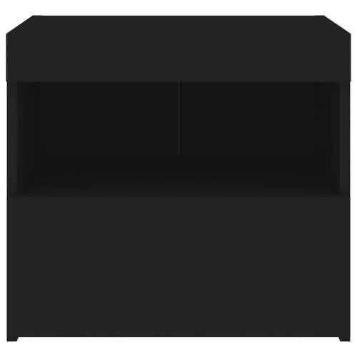 Noćni ormarići s LED svjetlima 2 kom crni 50 x 40 x 45 cm - Crna 2 Cijena