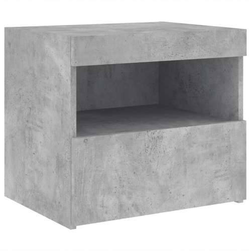 Noćni ormarići s LED svjetlima 2 kom boja betona 50x40x45 cm - Beton siva 2 Cijena