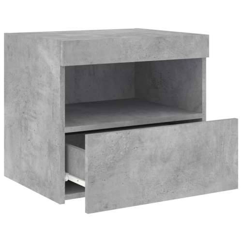 Noćni ormarići s LED svjetlima 2 kom boja betona 50x40x45 cm - Beton siva 2 Cijena