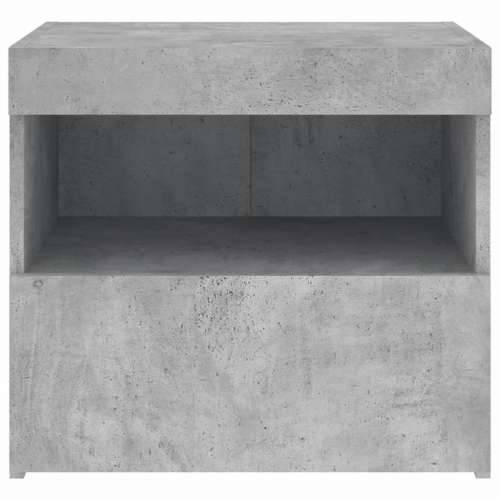 Noćni ormarići s LED svjetlima 2 kom boja betona 50x40x45 cm - Beton siva 2 Cijena