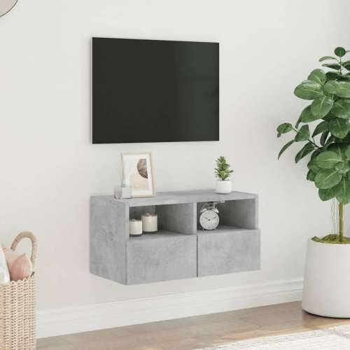 Zidni TV ormarić siva boja betona 60x30x30 cm konstruirano drvo - Beton siva 1 60 cm Cijena