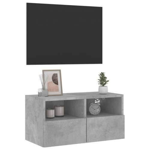 Zidni TV ormarić siva boja betona 60x30x30 cm konstruirano drvo - Beton siva 1 60 cm Cijena