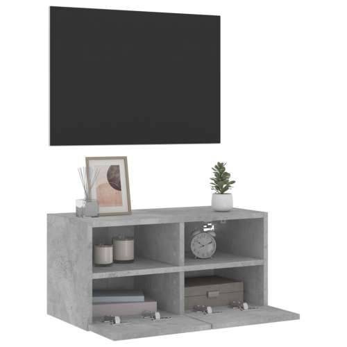Zidni TV ormarić siva boja betona 60x30x30 cm konstruirano drvo - Beton siva 1 60 cm Cijena