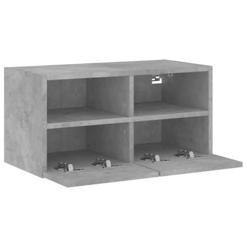 Zidni TV ormarić siva boja betona 60x30x30 cm konstruirano drvo - Beton siva 1 60 cm Cijena