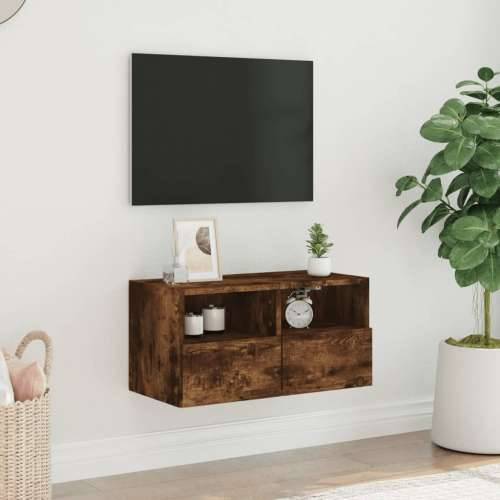 Zidni TV ormarić boja dimljenog hrasta 60 x 30 x 30 cm drveni - Dimljeni hrast 1 60 cm Cijena