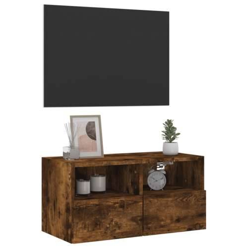 Zidni TV ormarić boja dimljenog hrasta 60 x 30 x 30 cm drveni - Dimljeni hrast 1 60 cm Cijena