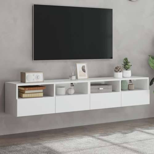 Zidni TV ormarići 2 kom bijeli 80x30x30 cm konstruirano drvo - Bijela 2 80 cm Cijena