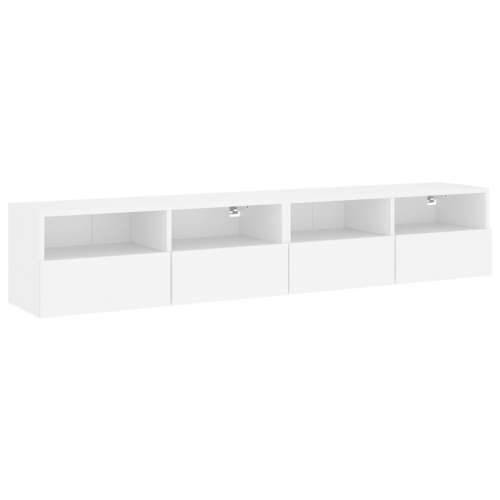Zidni TV ormarići 2 kom bijeli 80x30x30 cm konstruirano drvo - Bijela 2 80 cm Cijena