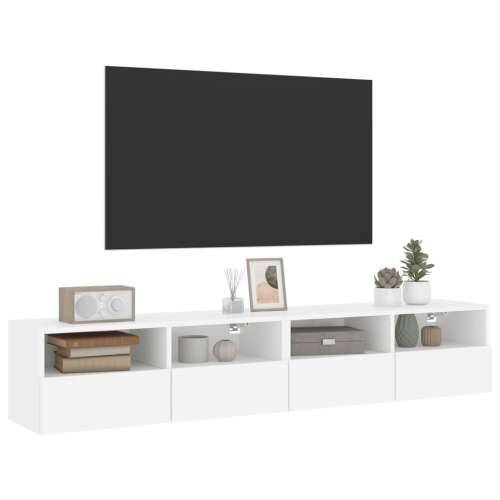 Zidni TV ormarići 2 kom bijeli 80x30x30 cm konstruirano drvo - Bijela 2 80 cm Cijena